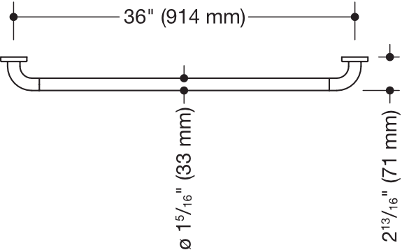 HEWI Haltegriff „Serie 801“ in Rubinrot