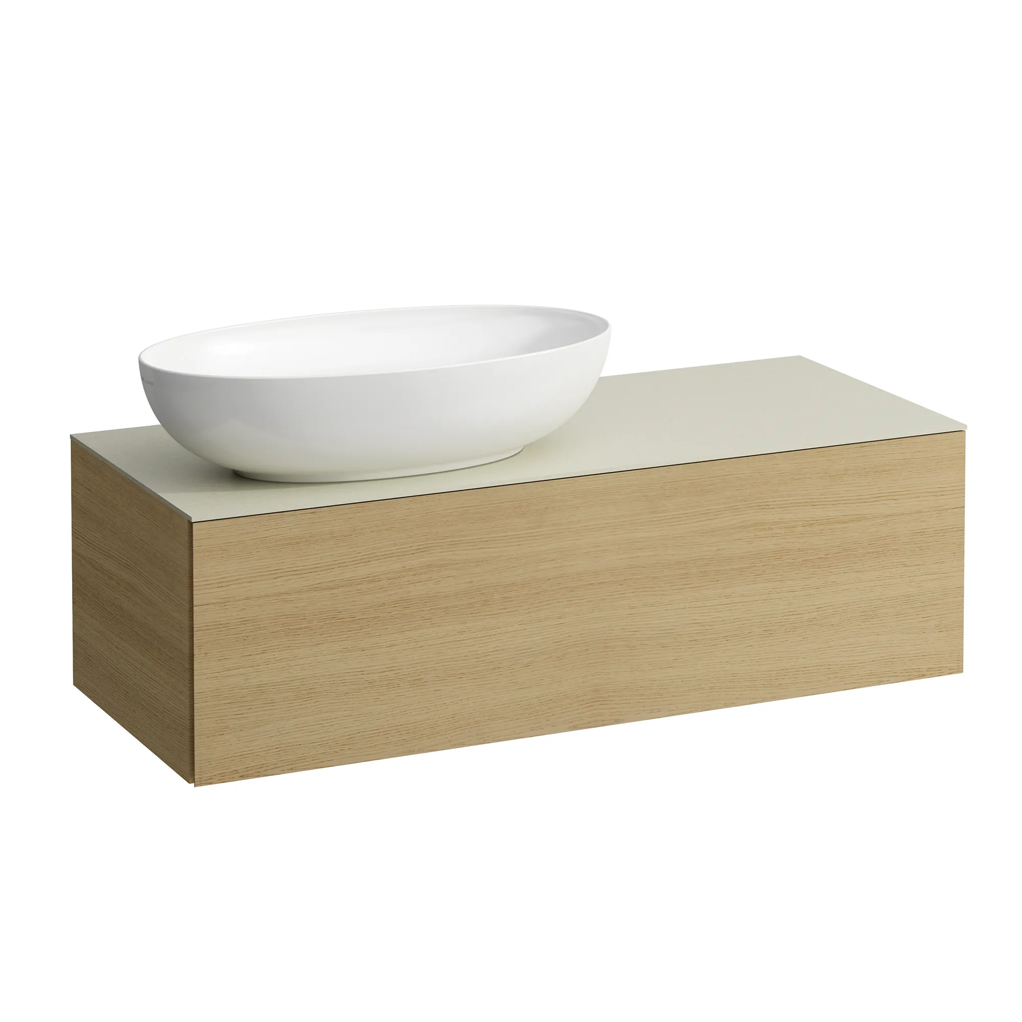 Laufen Schubladenelement ILBAGNOALESSI 500x1200x370, 1 Schublade, integrierte versteckte Griffe, seitlich, Vollauszug, Soft-Close, Ausschnitt links, Calce Avorio Top, Eiche hell Laufen Schubladenelement ILBAGNOALESSI 500x1200x370, 1 Schublade, integrierte versteckte Griffe, seitlich, Vollauszug, Soft-Close, Ausschnitt links, Calce Avorio Top, Eiche hell