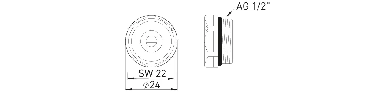ASW HG-TEC Be- und Entlüftungsstopfen ½" Messing bronciert