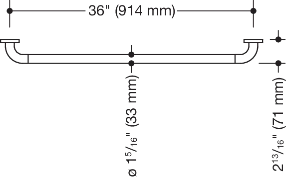 HEWI Haltegriff „Serie 801“ in Rubinrot