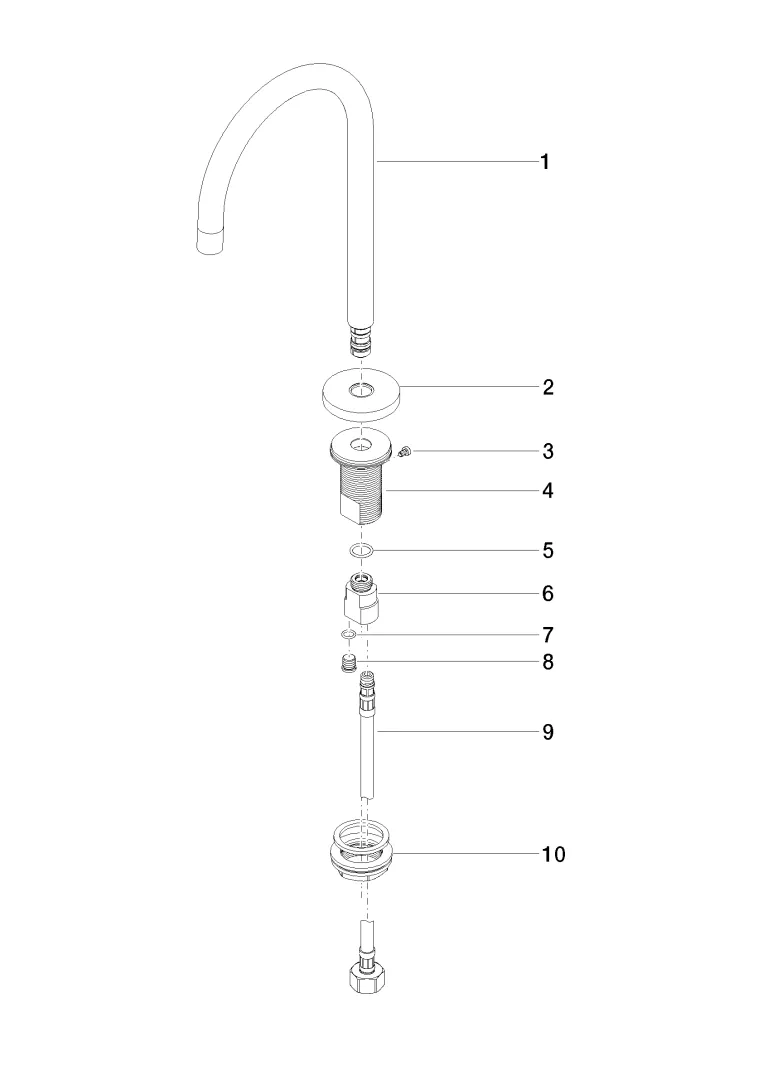 Dornbracht Waschtisch-Stand-Auslauf ohne Ablaufgarnitur - Champagne gebürstet (22kt Gold) Dornbracht Waschtisch-Stand-Auslauf ohne Ablaufgarnitur - Champagne gebürstet (22kt Gold)