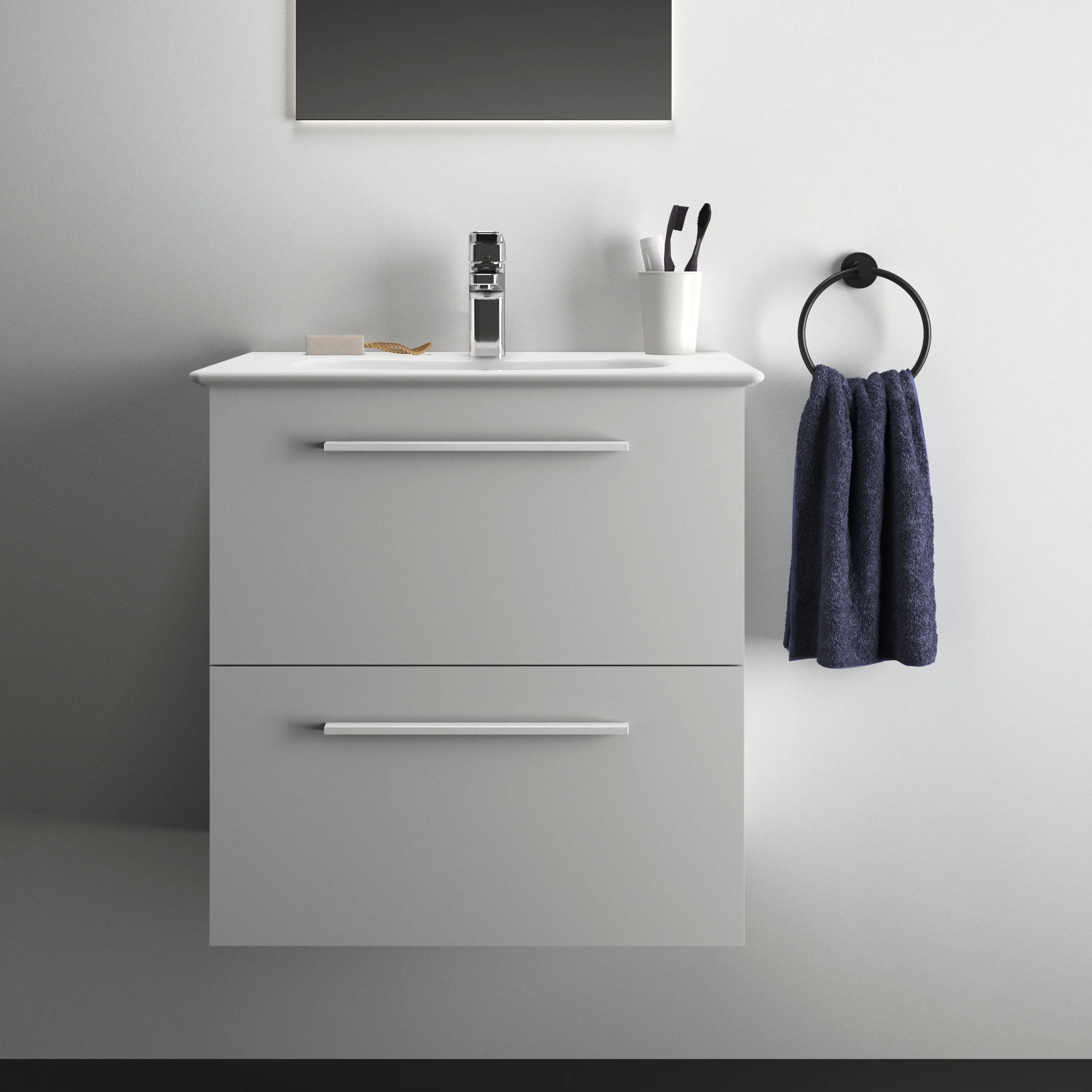 Ideal Standard Waschtischunterschrank „i.lifeA“ 60 × 63 × 44 cm Weiß matt