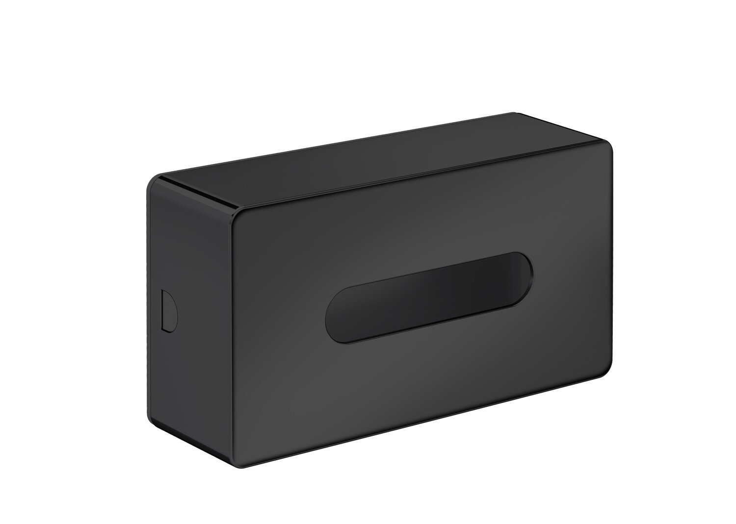 emco Kosmetiktuchbox „loft“ 25,1 × 7,9 × 14,1 cm in schwarz, Befestigung verdeckt