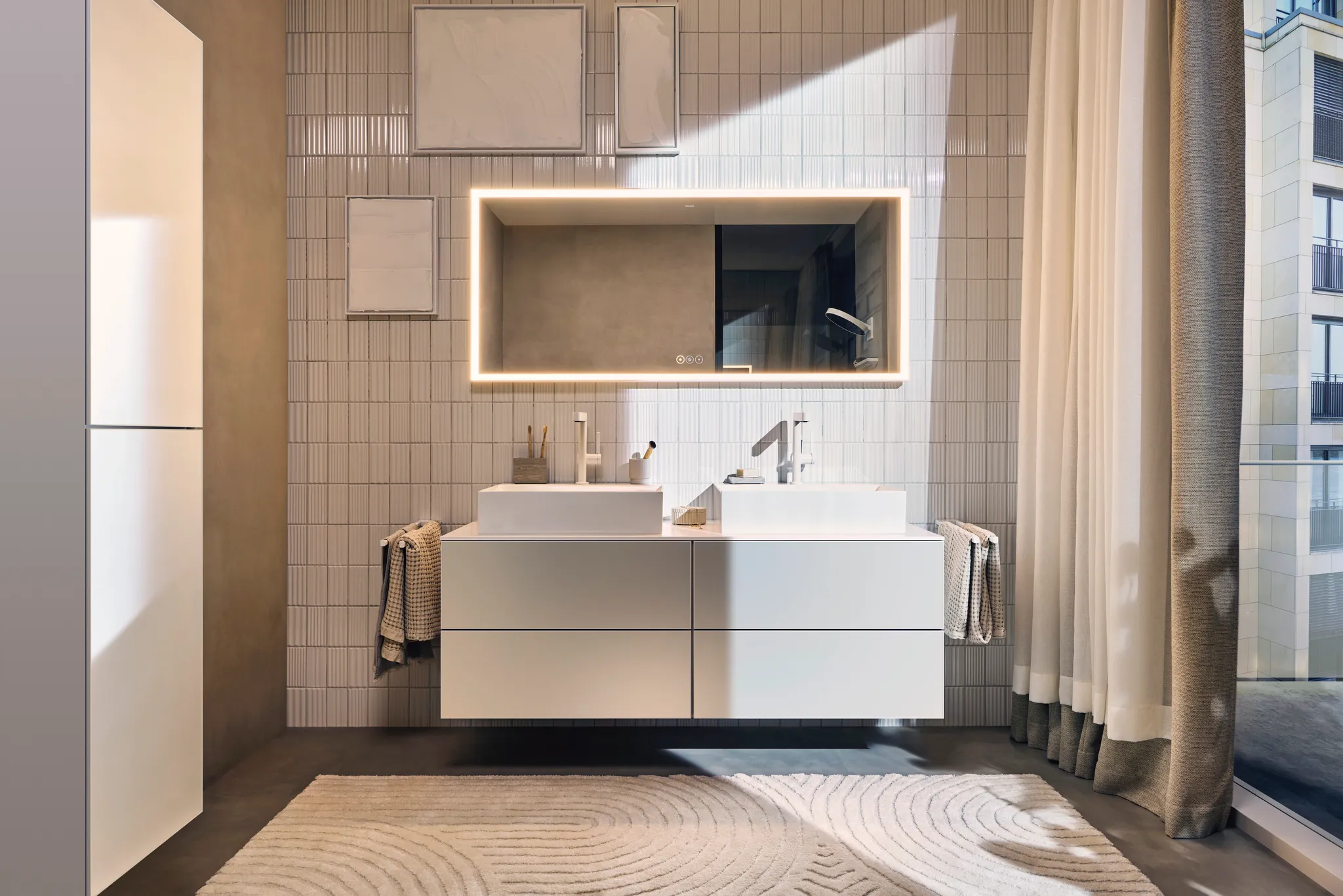 Hansgrohe Finoris Einhebel-Waschtischmischer 230 mit Ausziehbrause, 2jet und Push-Open Ablaufgarnitur, Mattweiß Hansgrohe Finoris Einhebel-Waschtischmischer 230 mit Ausziehbrause, 2jet und Push-Open Ablaufgarnitur, Mattweiß