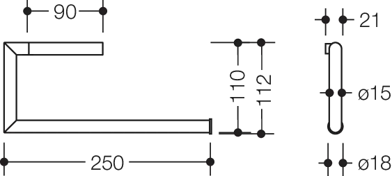 WC-Papierhalter 2-fach des Systems 162, Edelstahl, PVD, B: 250 mm, H: 110 mm, für 2 WC-Papierrollen, in Farbe CK (messing glänzend) WC-Papierhalter 2-fach des Systems 162, Edelstahl, PVD, B: 250 mm, H: 110 mm, für 2 WC-Papierrollen, in Farbe CK (messing glänzend)