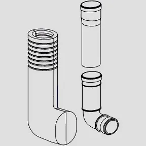 SANIT Verstellbares Spülrohr mit Verkleidung UP-Spülkasten 8cm SANIT Verstellbares Spülrohr mit Verkleidung UP-Spülkasten 8cm