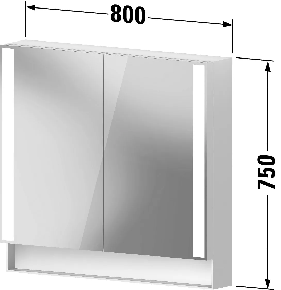 Duravit Spiegelschrank „Qatego“ 80 × 75 × 15,5 cm Duravit Spiegelschrank „Qatego“ 80 × 75 × 15,5 cm