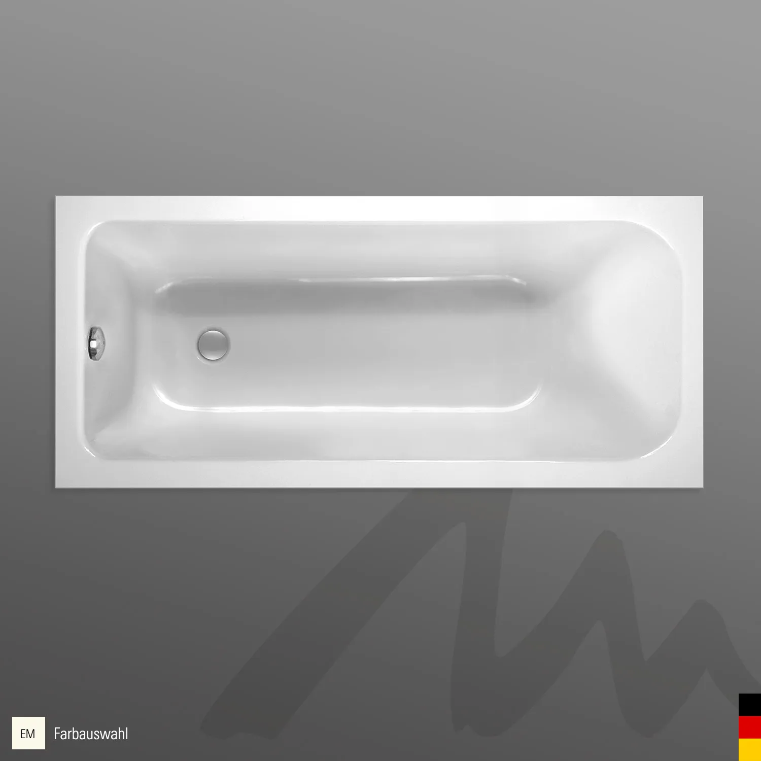 Mauersberger caudex Acryl-Badewanne Rechteckform 180⁄80