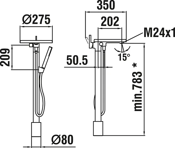 Laufen Einhebel-Standsäulen-Wannenmischer KARTELL Laufen H321331, verchromt Laufen Einhebel-Standsäulen-Wannenmischer KARTELL Laufen H321331, verchromt
