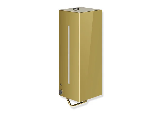 HEWI Seifenspender System 900, Edelstahl PVD gold glänzend, 102 x 270 x 98 mm, 600 ml Füllmenge