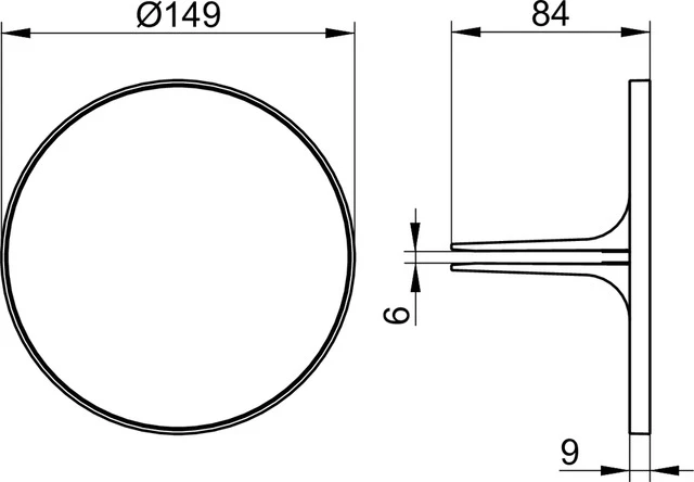 Royal Modular 2.0 800900000000200 Kosmetikspiegel zum Hinstellen oder Klemmen D: 149 mm x T: 84 mm dunkelgrau