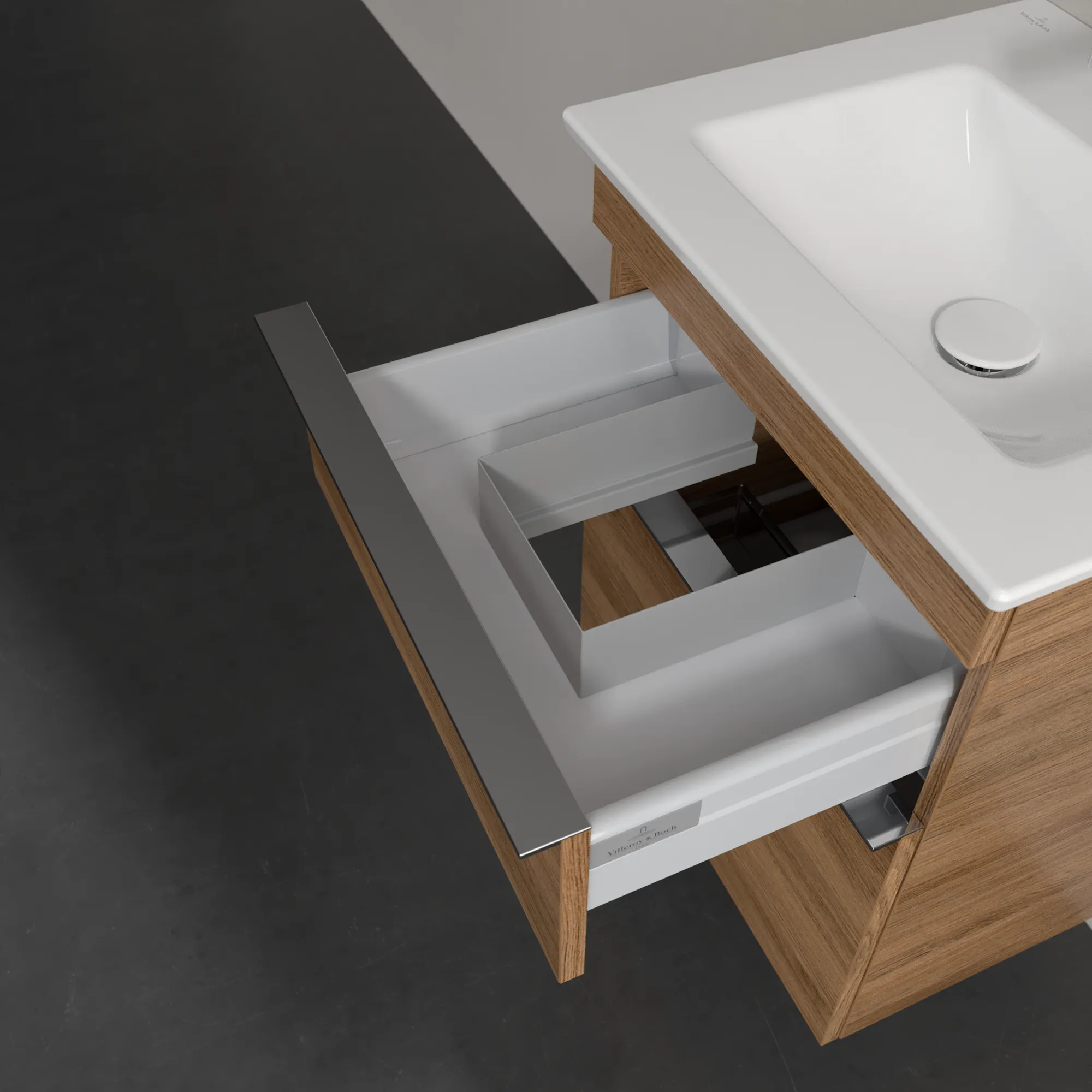 Villeroy & Boch Waschtischunterschrank „Venticello“ für Schrankwaschtisch 466 × 590 × 425 mm Kansas Oak, für Becken mittig