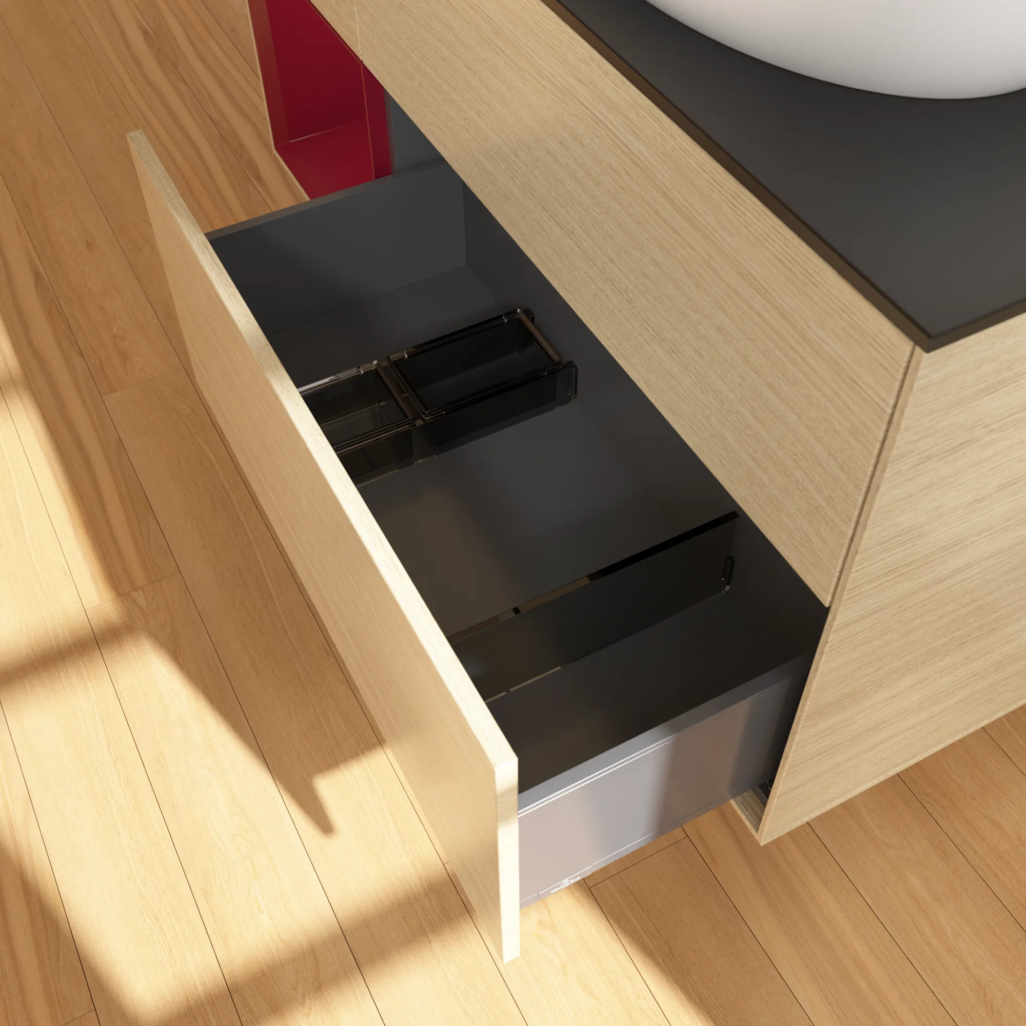 Villeroy & Boch Waschtischunterschrank „Finion“ für Schrankwaschtisch 1200 × 603 × 501 mm Oak Veneer, für Becken rechts, mit Hahnlochbohrung Villeroy & Boch Waschtischunterschrank „Finion“ für Schrankwaschtisch 1200 × 603 × 501 mm Oak Veneer, für Becken rechts, mit Hahnlochbohrung