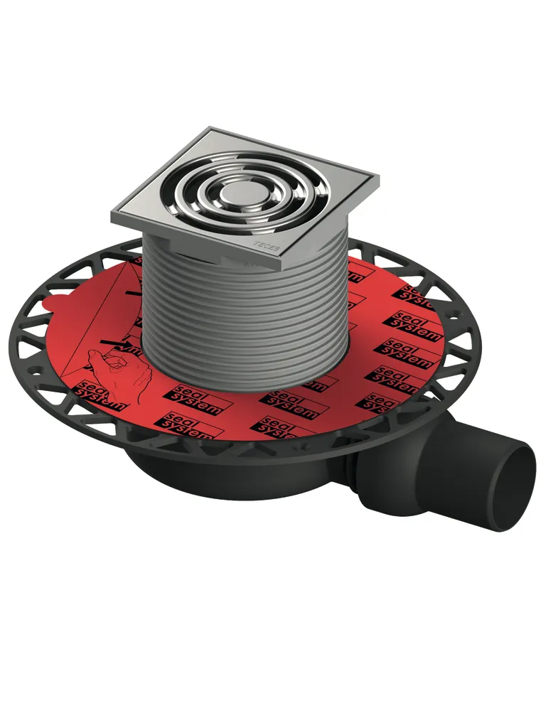 drainpoint S 111 Ablaufset superflach mit Seal System Universalflansch, ohne Zulauf