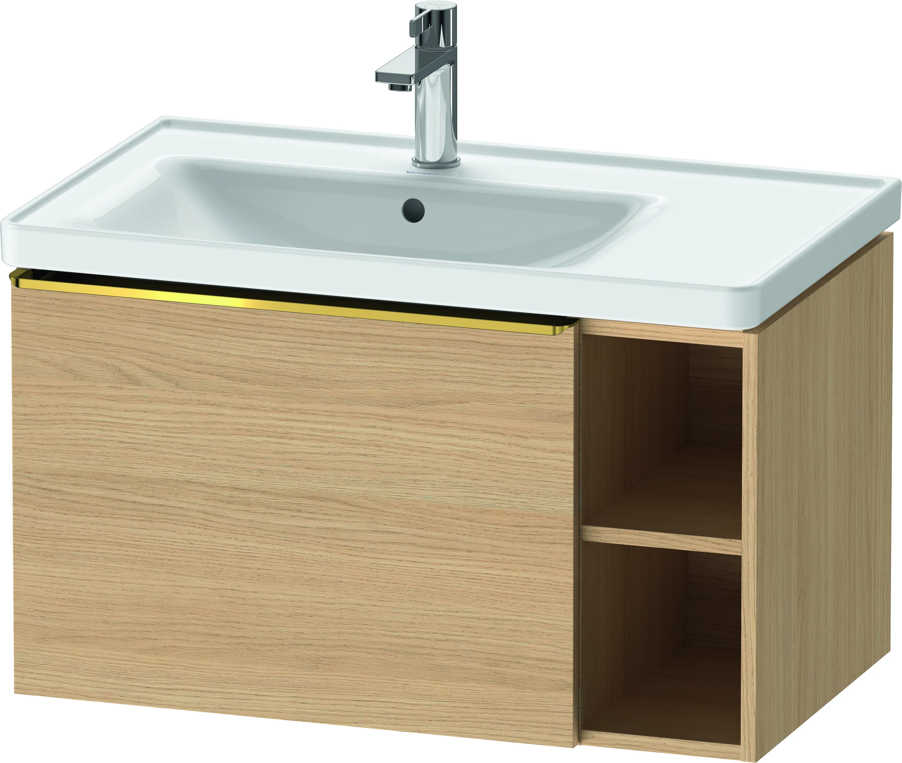 Duravit Waschtischunterschrank wandhängend „D-Neo“ 78,4 × 44 × 45,2 cm Eiche Natur