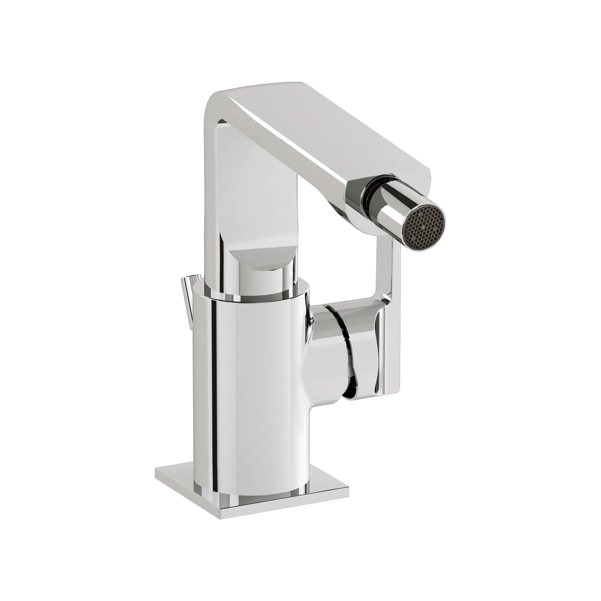 Suit Einhebel-Bidetmischer mit Ablaufgarnitur Einlochmontage Hebel seitlich Höhe 16 cm Chrom