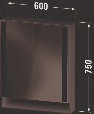 Duravit Spiegelschrank „Qatego“ 60 × 75 × 15,5 cm