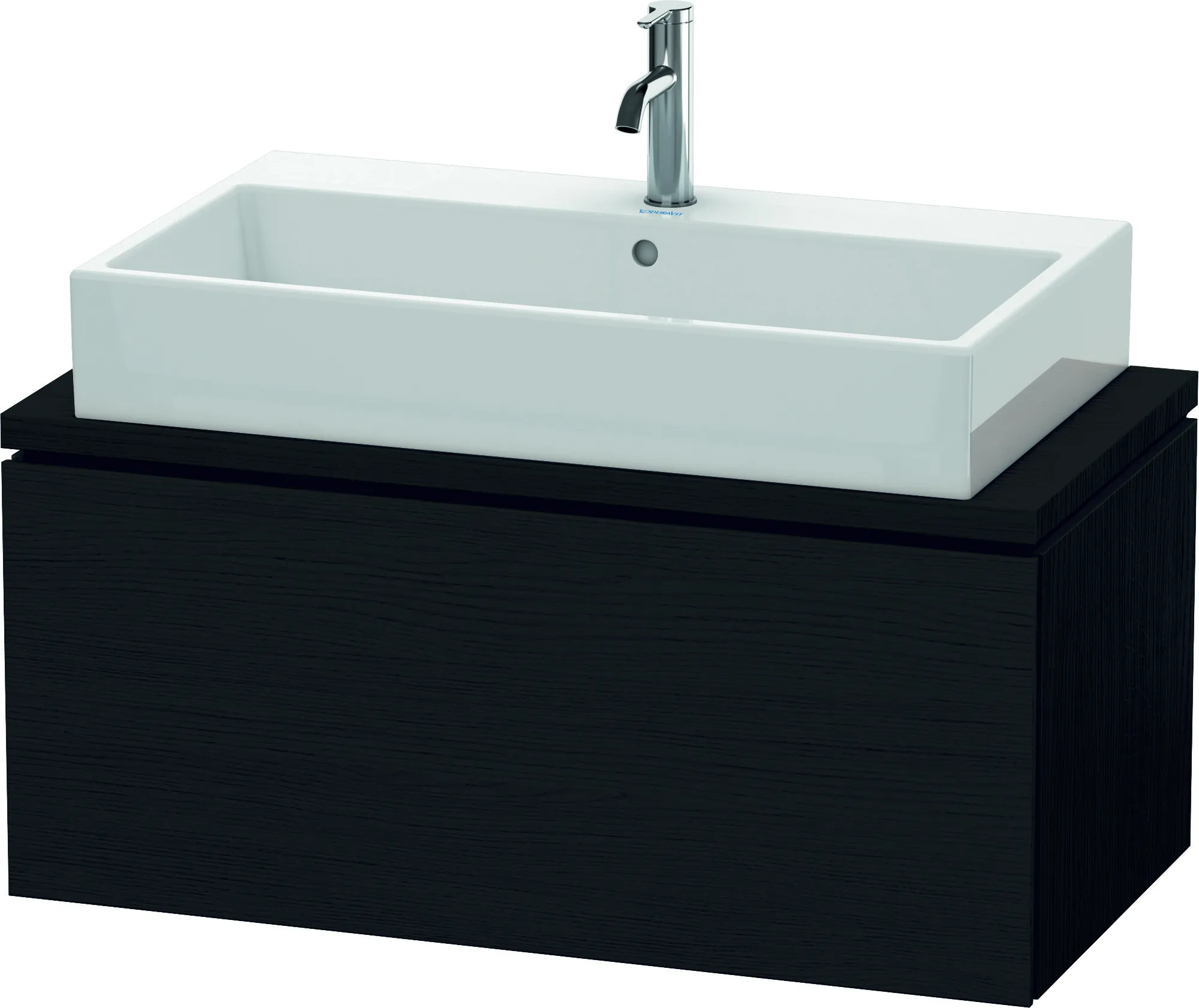 Duravit Waschtischunterschrank wandhängend „L-Cube“ 92 × 40 × 47,7 cm Eiche Schwarz Duravit Waschtischunterschrank wandhängend „L-Cube“ 92 × 40 × 47,7 cm Eiche Schwarz