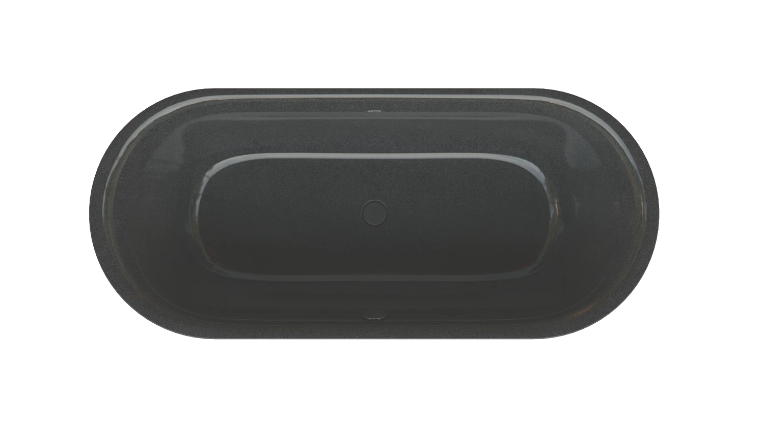 Bette oval Badewanne „BetteLux Oval Silhouette“ 170 × 75 cm in Midnight