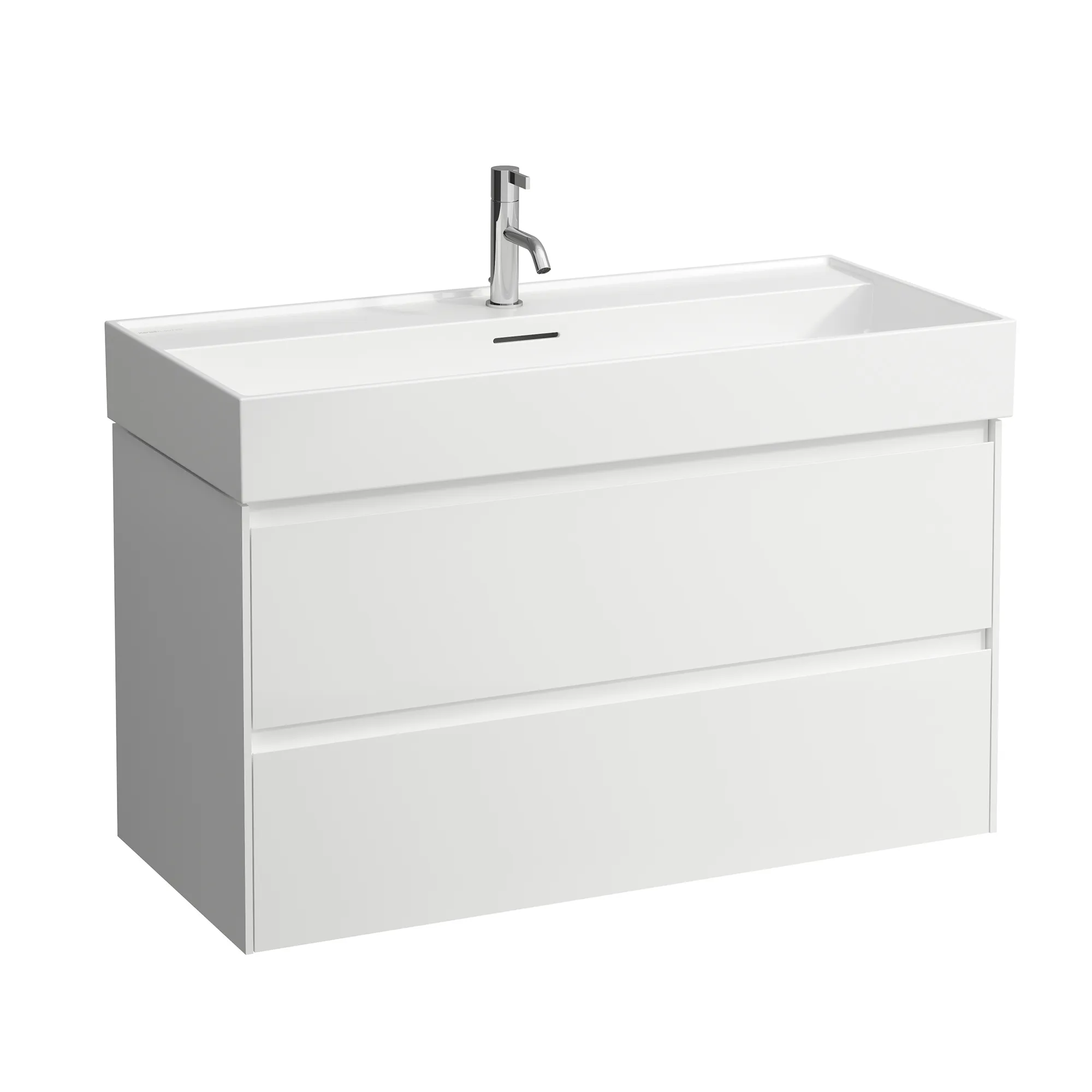 Laufen Waschtischunterbau LANI 442x984x515 mit 2 Schubladen, weiß matt Laufen Waschtischunterbau LANI 442x984x515 mit 2 Schubladen, weiß matt