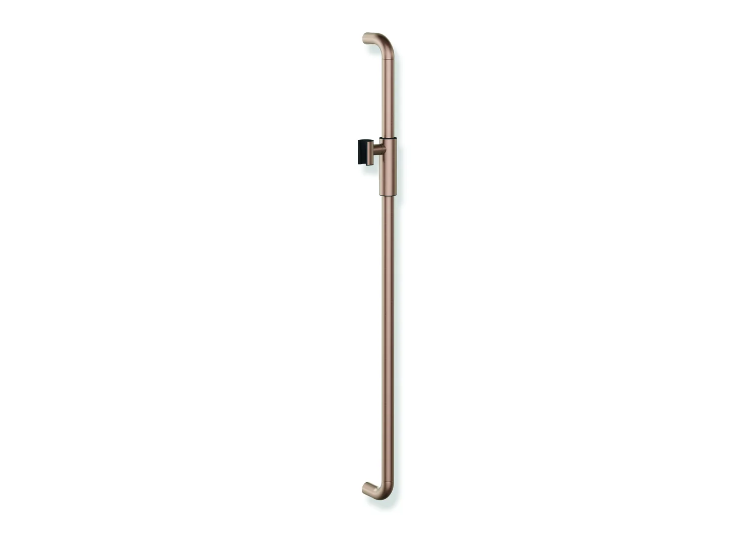 HEWI Brausehalterstange Serie 480, PVD beschichtet, Achsmaß 900 mm, Durchmesser 25 mm, Farbe RB (Kupfer gebürstet)