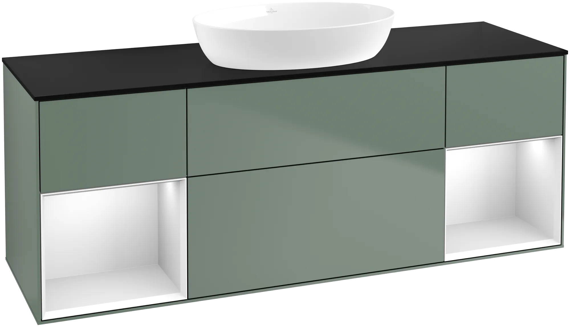 Villeroy & Boch Finion Waschbeckenunterschrank GD0 1600x603x501mm Olive Matt / White Matt