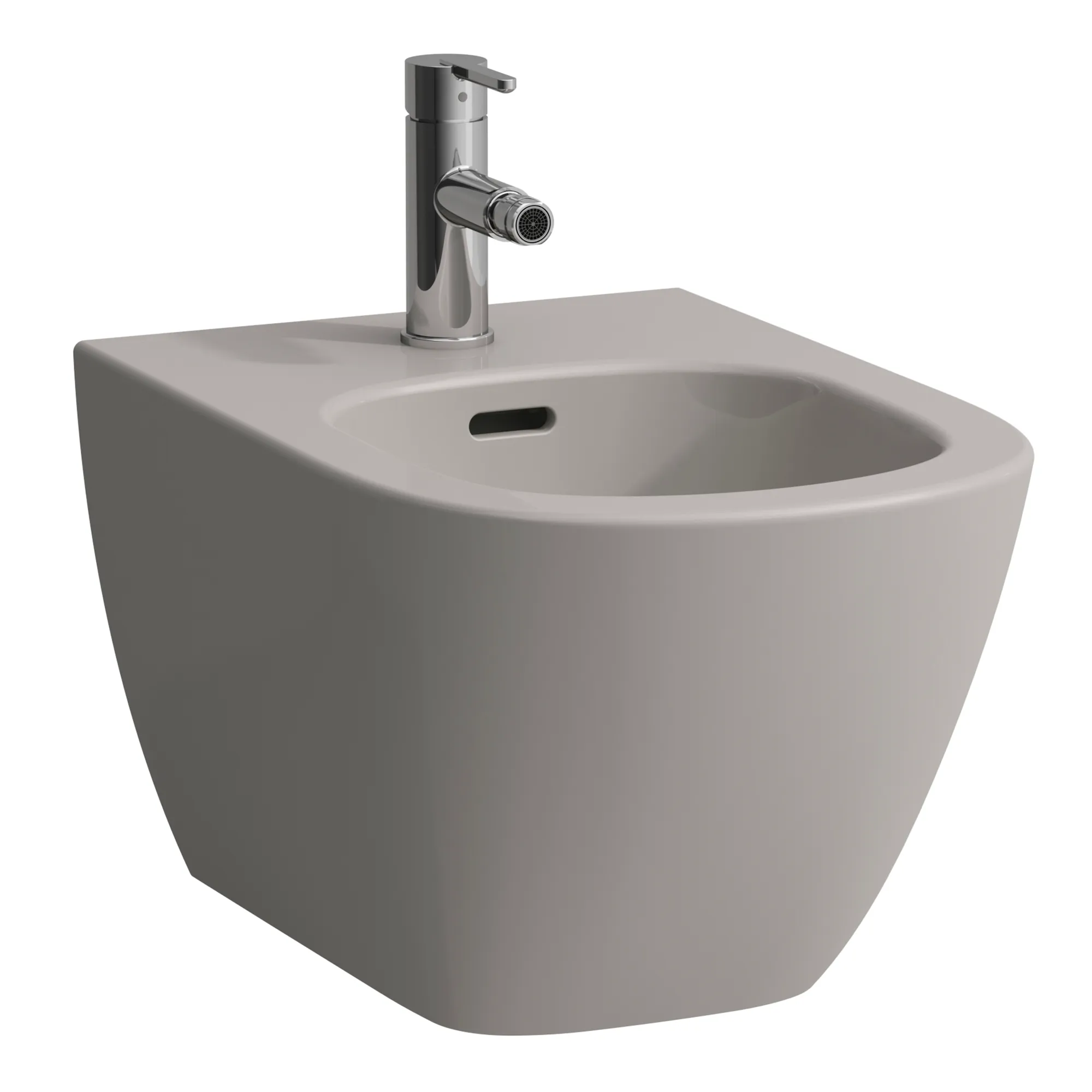 Wandbidet LUA 520x360 1 Hahnloch mit Überlauf ohne seitliches Loch für Wasseranschluss weiß