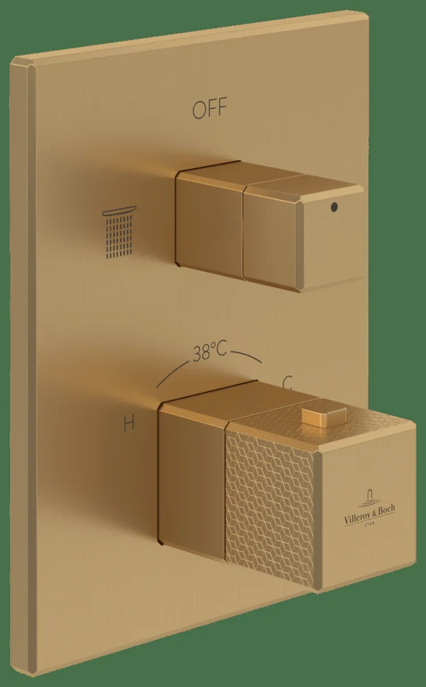 Villeroy & Boch Mettlach Unterputz-Thermostat YJ6-16 Brushed Gold Villeroy & Boch Mettlach Unterputz-Thermostat YJ6-16 Brushed Gold