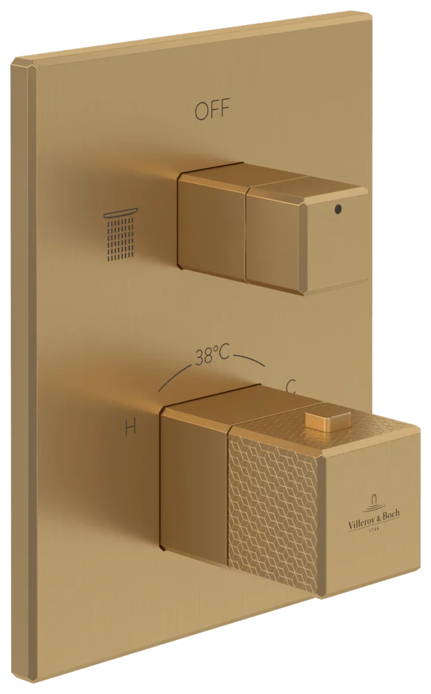 Villeroy & Boch Mettlach Unterputz-Thermostat YJ6-16 Brushed Gold