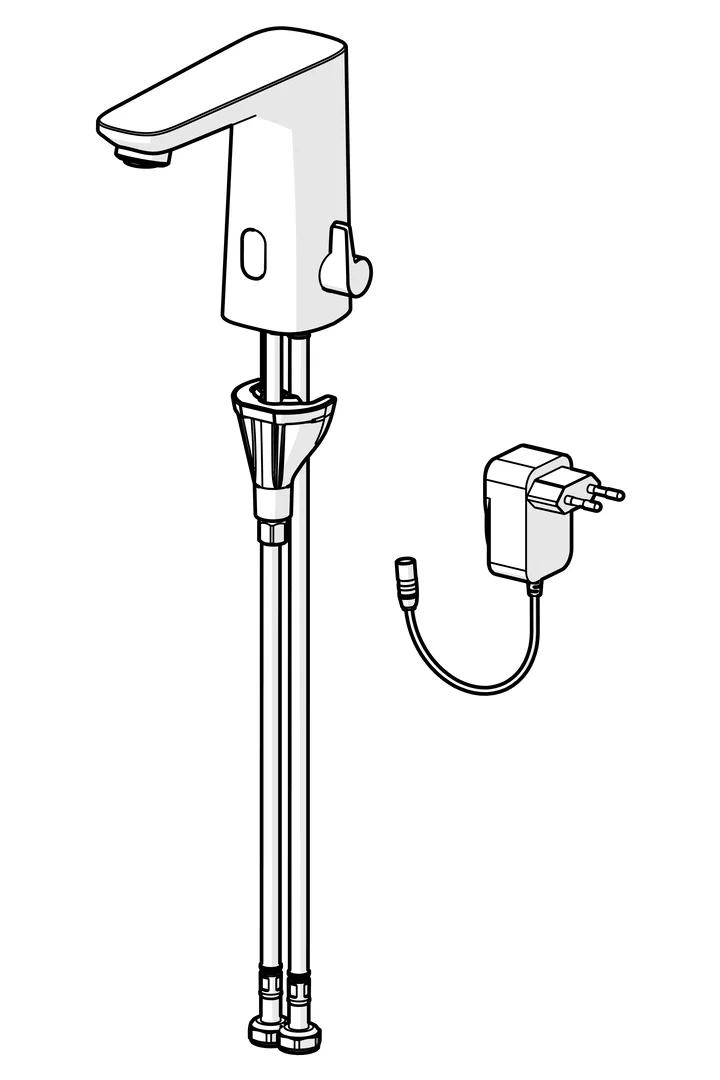 HansaELECTRA Waschtischarmatur WT-Batt., 230⁄9 V, Bluetooth