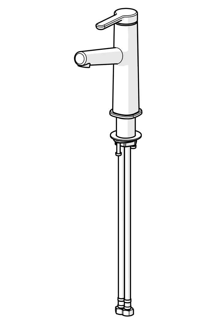 HansaDESIGNO Style Waschtischarmatur, Einhebelmischer, Chrom, DN15, Ausladung 128 mm HansaDESIGNO Style Waschtischarmatur, Einhebelmischer, Chrom, DN15, Ausladung 128 mm