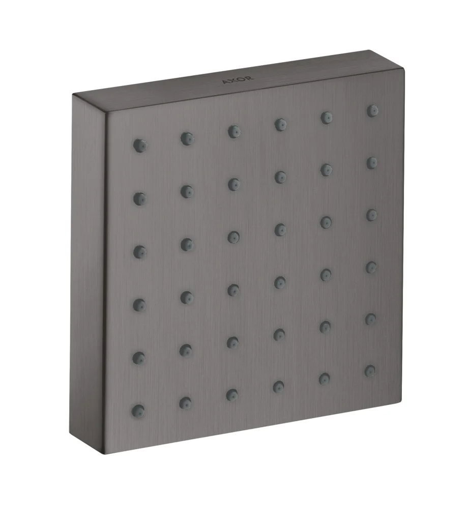 Hansgrohe AXOR ShowerSolutions Brausemodul 120 mm, Brushed Black Chrome, Rain Strahl, verstellbarer Winkel, für Kopf-, Nacken- oder Seitenbrause