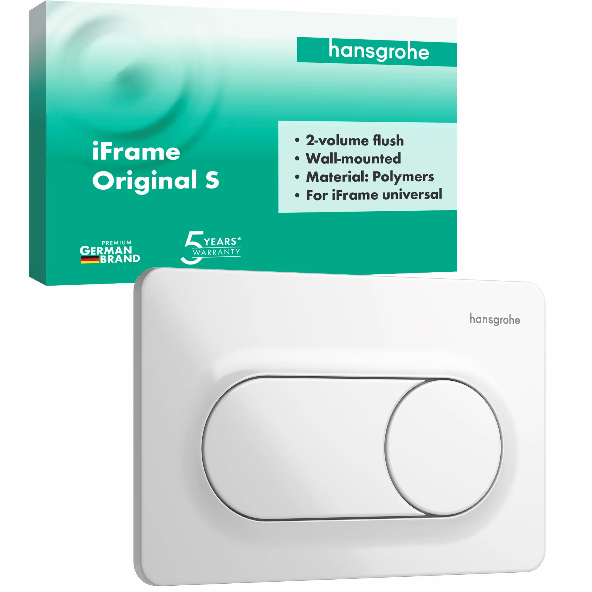 iFrame Original S Betätigungsplatte für 2-Mengen-Spülung, Chrom iFrame Original S Betätigungsplatte für 2-Mengen-Spülung, Chrom