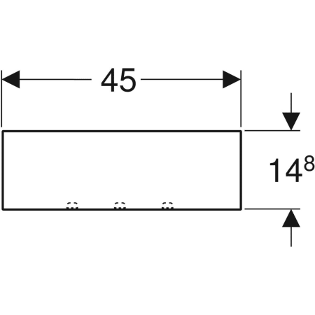Smyle Square Wandablage: 45x14.8x15cm, Korpus: lava / pulverbeschichtet matt Front: weiß / lackiert hochglänzend Smyle Square Wandablage: 45x14.8x15cm, Korpus: lava / pulverbeschichtet matt Front: weiß / lackiert hochglänzend