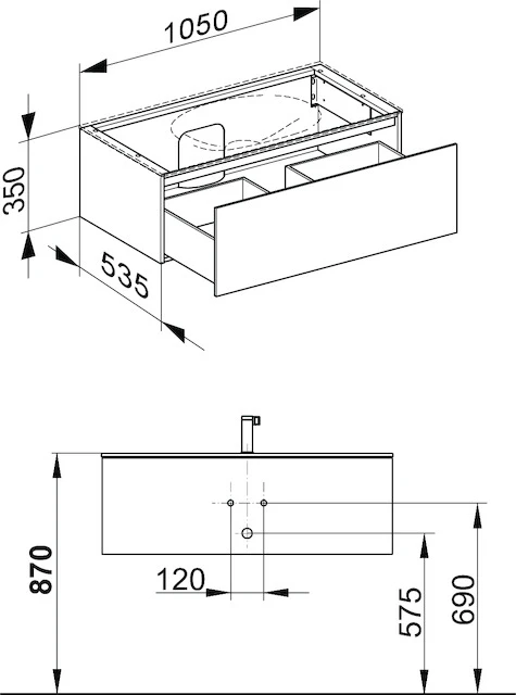 edition 11 waschtischunterbau mit auszug 1050 x 350 x 535 mm anthrazit/anthrazit wub edition 11 31251, 1 auszug, anthrazit/anthrazit edition 11 waschtischunterbau mit auszug 1050 x 350 x 535 mm anthrazit/anthrazit wub edition 11 31251, 1 auszug, anthrazit/anthrazit