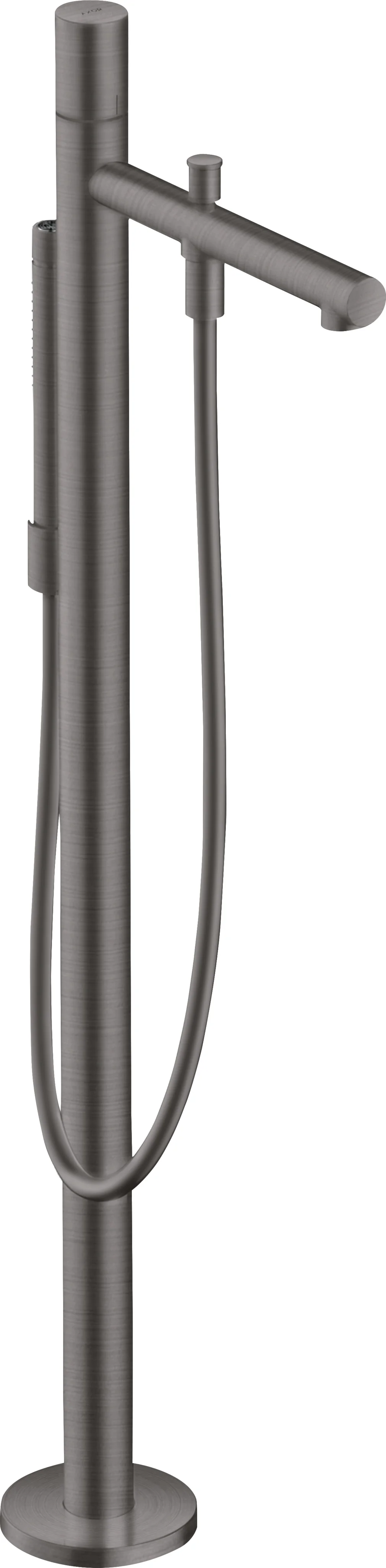 Hansgrohe AXOR Uno Einhebel-Wannenmischer bodenstehend mit Zerogriff, Brushed Black Chrome, Ausladung 244 mm