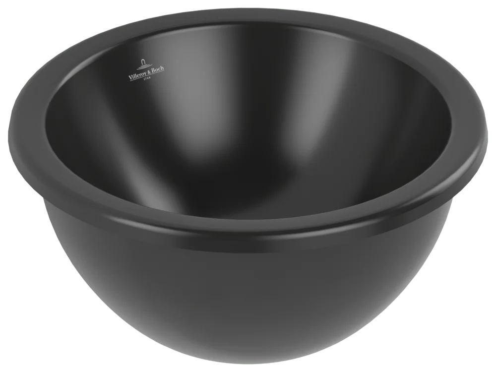 Villeroy & Boch Loop & Friends Unterbauwaschbecken 4A5101, 330x330mm, Rund, ohne Überlauf, Pure Black CeramicPlus Villeroy & Boch Loop & Friends Unterbauwaschbecken 4A5101, 330x330mm, Rund, ohne Überlauf, Pure Black CeramicPlus