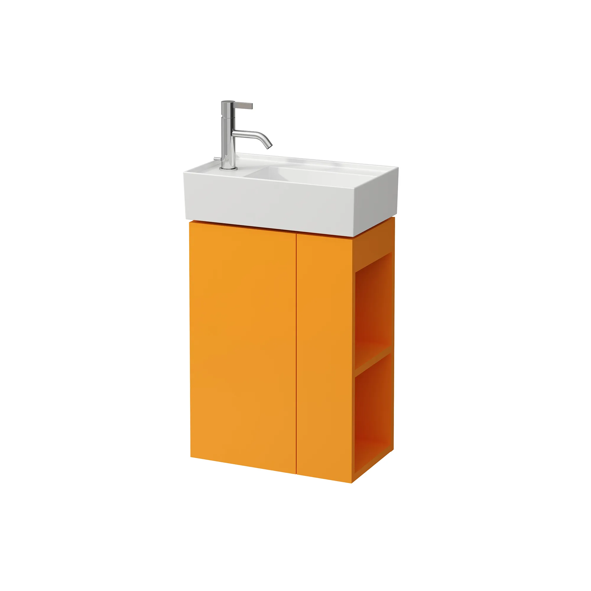 Laufen Waschtischunterbau „Kartell“ 270 × 600 × 440 mm Ocker, Anschlag links Laufen Waschtischunterbau „Kartell“ 270 × 600 × 440 mm Ocker, Anschlag links