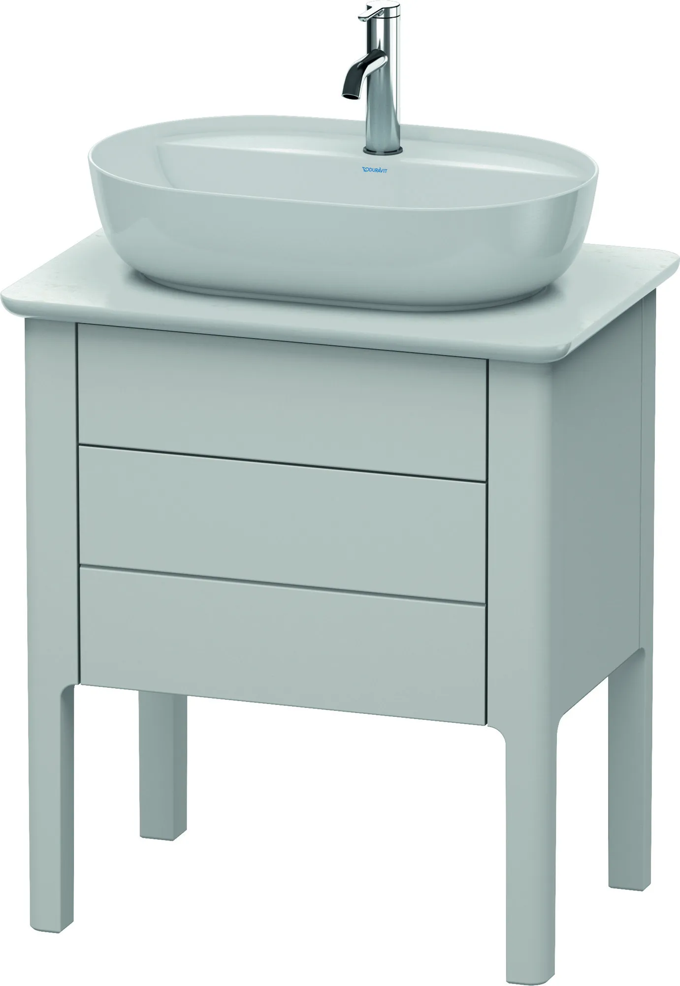 Duravit Waschtischunterschrank bodenstehend „Luv“ 63,8 × 74,3 × 45 cm Nordic Weiß Seidenmatt