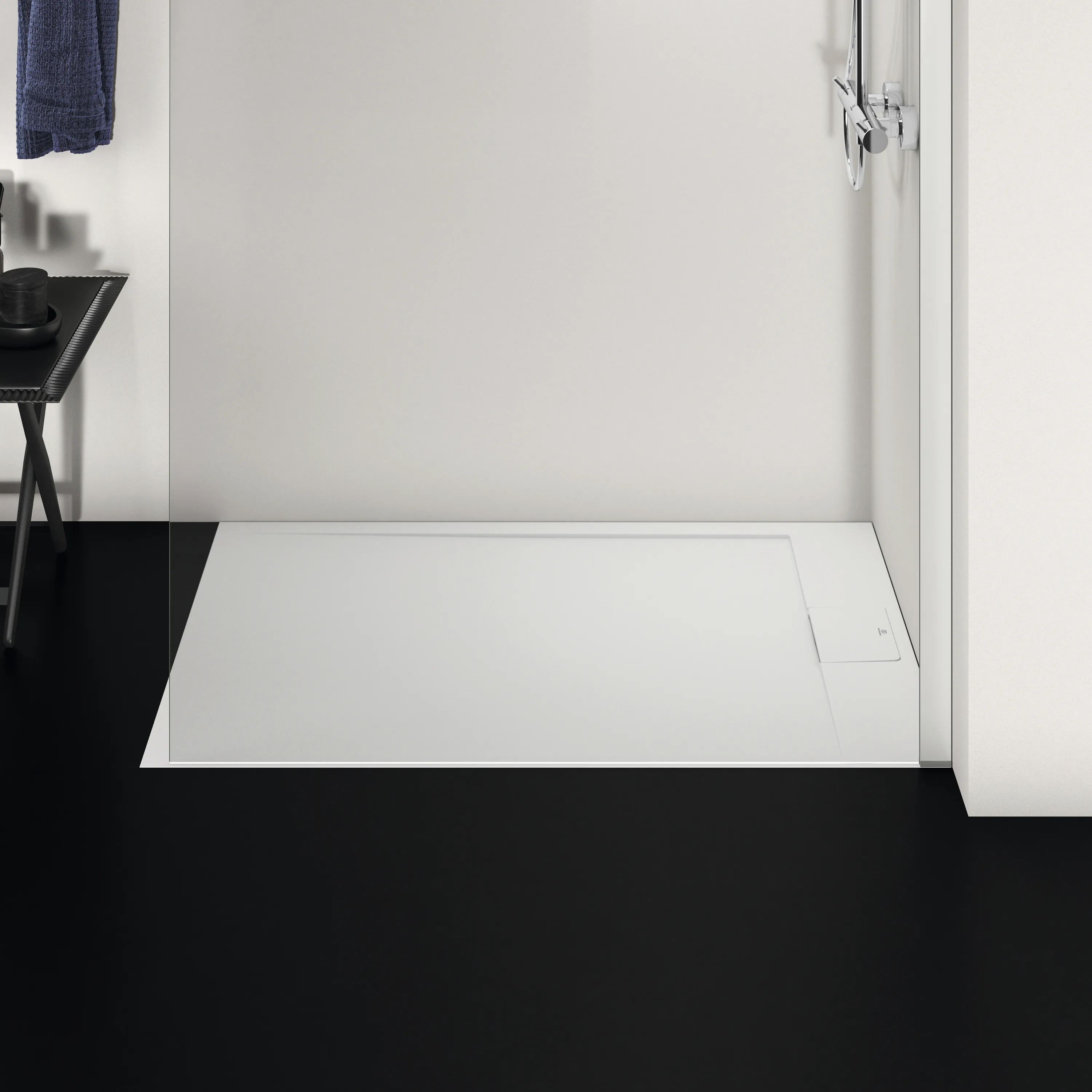 Ideal Standard Duschwanne „UltraFlatSi.life“ 80 × 120 cm in Carraraweiß