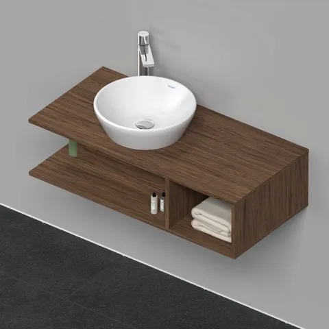 Duravit Waschtischunterschrank wandhängend „D-Neo“ 100 × 26 × 48 cm Nussbaum Dunkel
