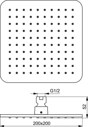 Duschkopf „IdealrainCube“ in Chrom