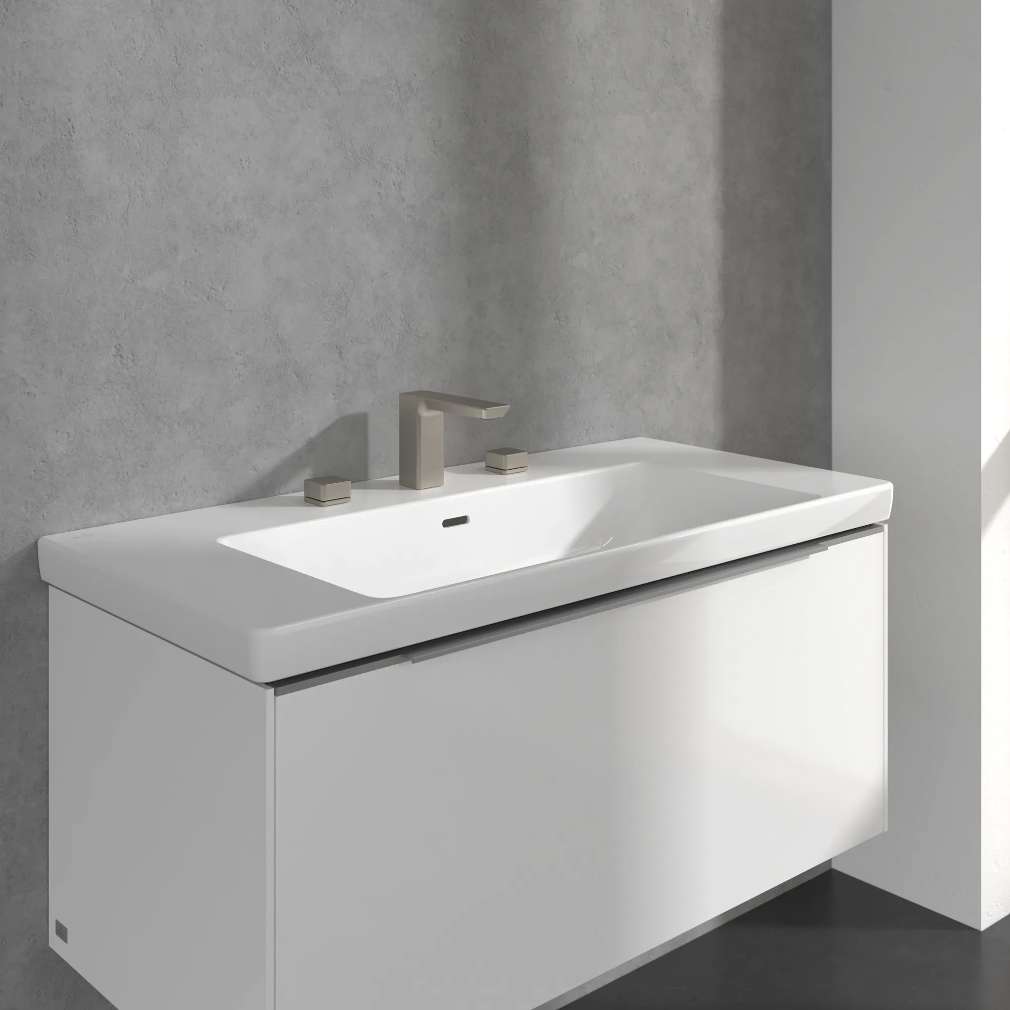 Einhand-Waschtischarmatur „Subway 3.0“ 17,8 cm Ausladung 134 mm in Brushed Nickel Matt Einhand-Waschtischarmatur „Subway 3.0“ 17,8 cm Ausladung 134 mm in Brushed Nickel Matt