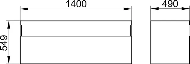 WUB Stageline 32894 m.Ausz. u. Hahnl., 1400x550x490mm cashm.