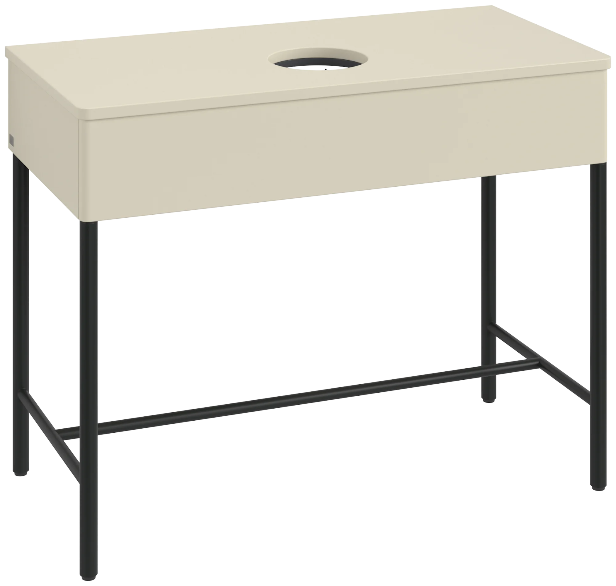 Villeroy & Boch Waschbeckenunterschrank Artis L61011, Silk Grey Matt Lacquer, 1000x782x500mm, mit Metallgestell, Beleuchtung, Push-to-open Funktion