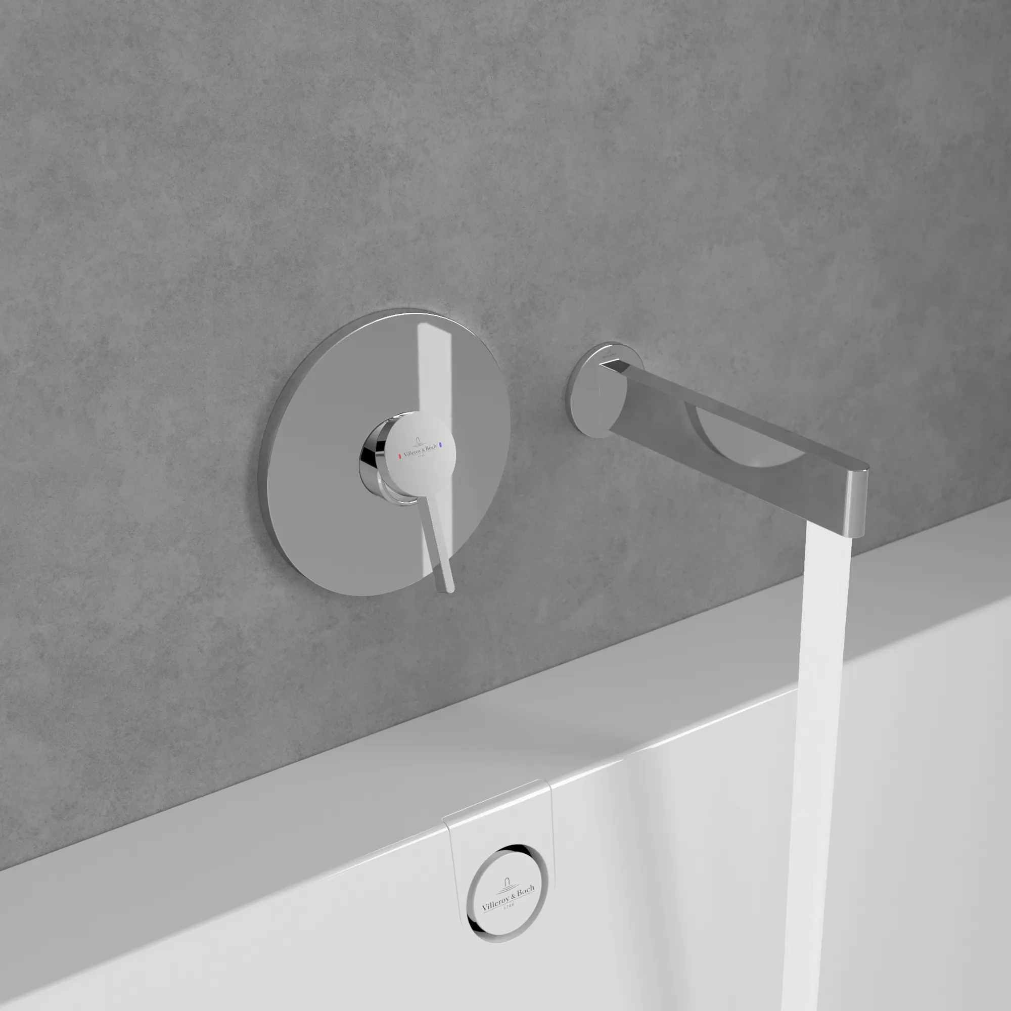 Badewannenauslauf „Dawn“ 22 cm in Chrom Badewannenauslauf „Dawn“ 22 cm in Chrom