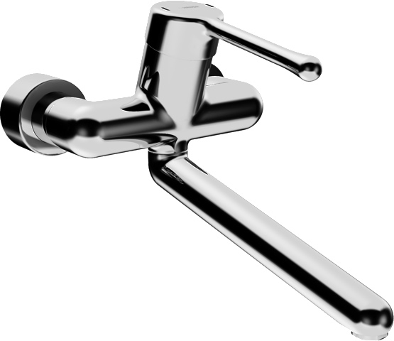 Einhand-Waschtischarmatur Bedienungshebel lang „Medipro“ Ausladung 311 mm in Chrom Einhand-Waschtischarmatur Bedienungshebel lang „Medipro“ Ausladung 311 mm in Chrom