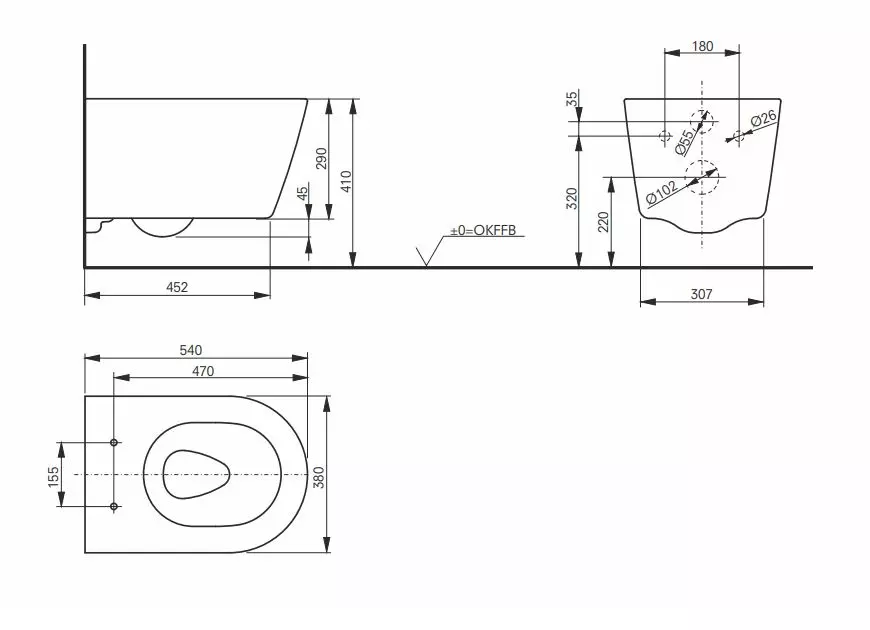 Toto Wand-Tiefspül-WC „RP“ 380 × 335 × 540 mm in weiß Toto Wand-Tiefspül-WC „RP“ 380 × 335 × 540 mm in weiß