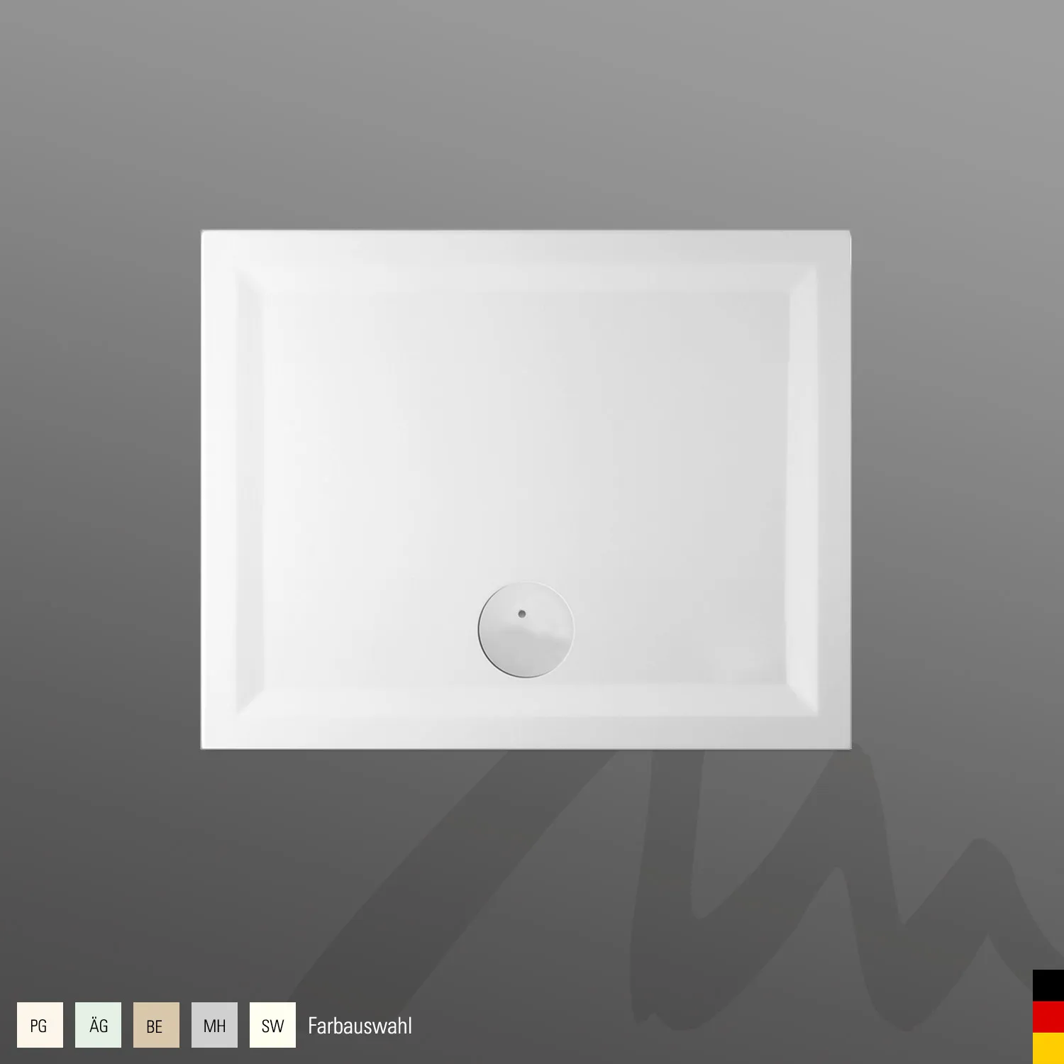 Mauersberger litop Acryl-Duschwanne Rechteckform litop 100⁄80 SF 1000x800x55, Farbgruppe: 2 Mauersberger litop Acryl-Duschwanne Rechteckform litop 100⁄80 SF 1000x800x55, Farbgruppe: 2