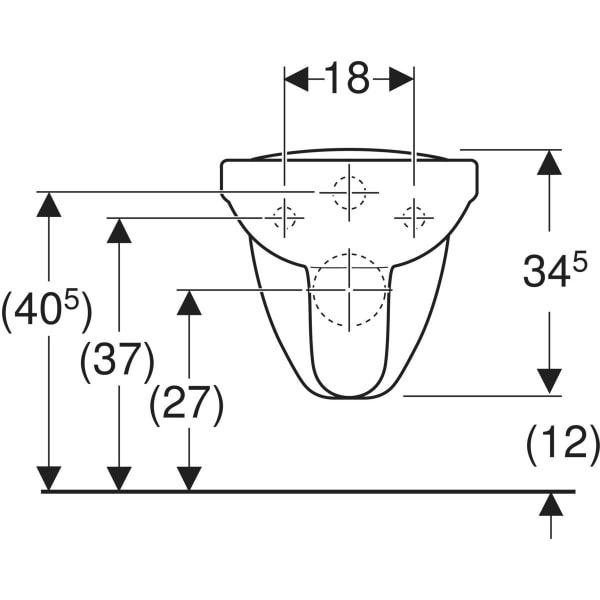 Geberit Vitalis Wand-WC Tiefspüler, verlängerte Ausladung, barrierefrei – T=70cm, weiß Geberit Vitalis Wand-WC Tiefspüler, verlängerte Ausladung, barrierefrei – T=70cm, weiß